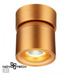 358810 OVER NT21 218 матовое золото Светильник накладной светодиодный IP20 LED 10W 850Лм 4000K 220V GESSO