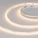 Светодиодная лента RT-A160-5mm 24V Warm2700 (9.6 W/m, IP20, 2835, 5m) (Arlight, Открытый)