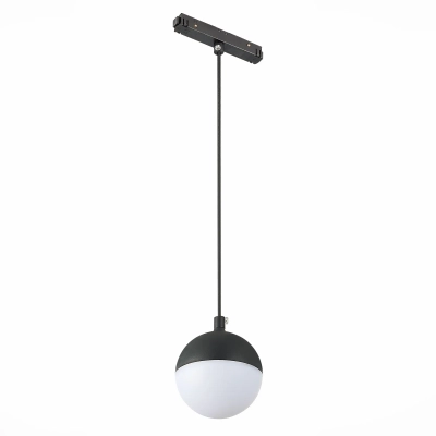ST358.433.07 Магнитный трековый светильник подвесной Черный LED 1*7W 3000K 520Lm Ra>80 120° IP20 D90xH90 48V