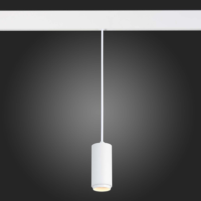 ST357.533.06 Магнитный трековый светильник подвесной ZOOM белый LED 1*6W 3000K 667Lm Ra>80 10-60° IP20 D60xH120 48V
