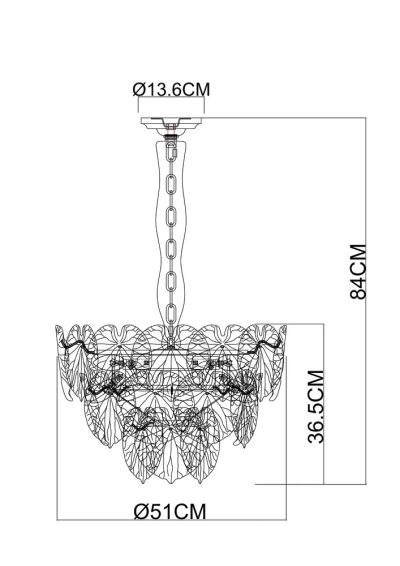 Подвесная люстра Arte Lamp KAPRI A4078LM-6CC, 6хE14