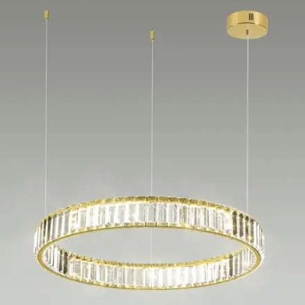 5015/36L L-VISION ODL23 587 золотой/прозрачный металл/хрусталь Люстра LED 36W 4000K 3600Лм VEKIA