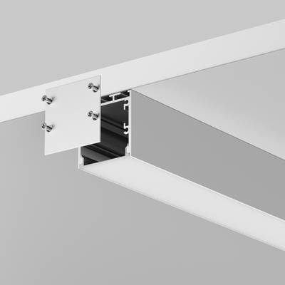 Алюминиевый профиль накладной-подвесной 35x35 (Серебро, 2 м), ALM-3535BT-S-2M 633001