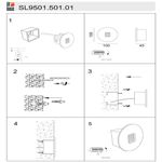 SL9501.501.01 Светильник уличный настенный ST-Luce Белый LED 1*1W 4000K