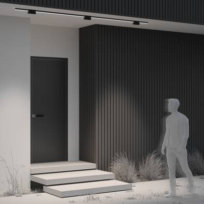 Уличный трековый светильник Points Elasity IP 3000К 10Вт 45° черный, O-TR01-2-S-10WB3K. TM Maytoni