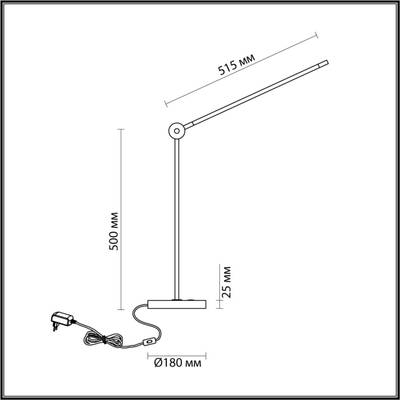 7101/12TL HIGHTECH ODL25 249 Настольный светильник поворотн на 350° акрил/металл IP20 LED 3000K 220-240V FODEN
