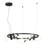 4391/55L HIGHTECH ODL24 261 черный/металл/канат Подвесной св-к с раздельн. вкл IP20 LED 50W 2020Лм 4000K CORDA
