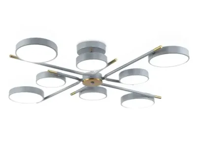 Светильник светодиодный подвесной FL516339/8 GR/CP серый/медь 120W 3000-6000K D850*170 (без ПДУ)