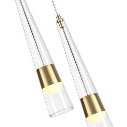 5043/24WL L-VISION ODL24 301 глянц.золото/прозрачный/металл/стекло Бра LED 24W 3000K 2536Лм LUMP