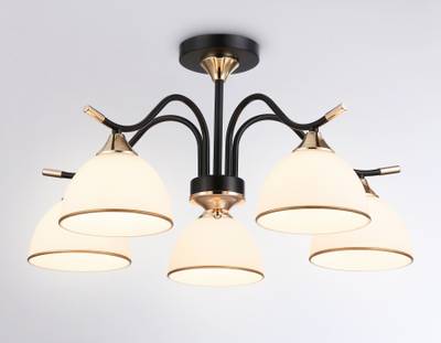 Подвесной светильник TR3162/5 BK/FGD черный/золото E27/5 max 60W D580*300