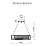 Люстра подвесная Vetto Gold FL1147-5P, LED