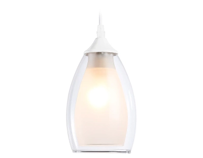 Подвесной светильник TR3534 WH/CL/FR белый/прозрачный/белый матовый E27 max 40W D120*800