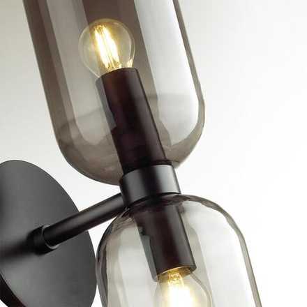 4804/2W MIDCENT ODL21 539 черный/дымчатый Бра с выкл. E14 2*60W ORINOCO