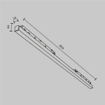 Трековый светильник Базис / Basis Exility 2700-6000K 30Вт 120° Dim Dali1, TR030-4-30WTW-DD-W. TM Maytoni