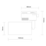 ST300.406.01 Св-к трек. Мат. черный GU10 1*50W  IP20 L100xW54xH142 220V Без ламп