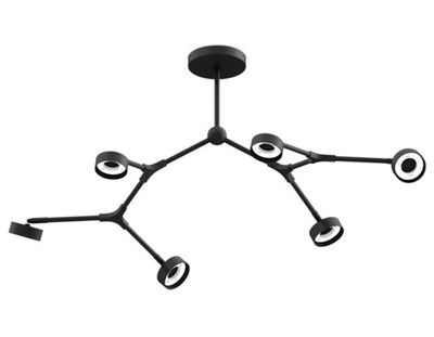 Корпус светильника подвесной поворотный для насадок Ø85мм C9056/6 SBK черный песок 1100*400*200mm GX53/6