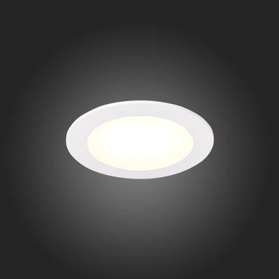 ST209.548.06 Св-к встр. Белый LED 1*6W 4000K 370Lm Ra80 110° IP20 D120xH8 90-265V