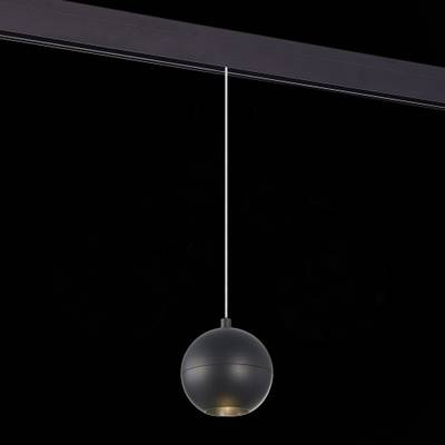 ST354.433.12 Магнитный трековый светильник подвесной Черный LED 1*12W 3000K 750Lm Ra&gt;80 36° IP20 D100xH92 48V