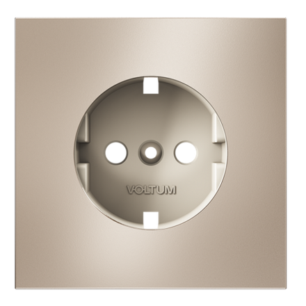 VLSM000610 Накладка для розетки с заземлением, S70 Metal (платина). (ТМ Maytoni)