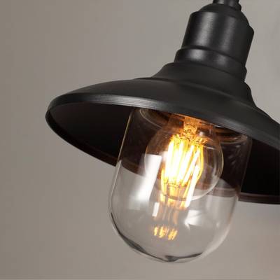 4965/1W NATURE ODL22 735 черный/стекло Ландшафтный настен.светильник E27 1*60W IP44 CAMPA