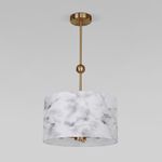 Потолочный светильник с тканевыми абажурами 60174/3 латунь