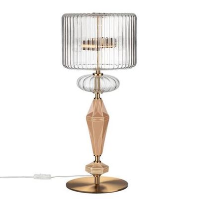 5414/2T MODERN ODL_EX26 античная бронза/терракот/бежевый/металл/керамика Настольная лампа E14 2*40W TERRA