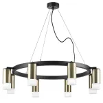 LR0183181 Люстра RULLO 8х50W GU10 ЧЕРНЫЙ/БРОНЗА (571018+214431-8+202431-8)