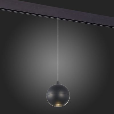 ST354.433.12 Магнитный трековый светильник подвесной Черный LED 1*12W 3000K 750Lm Ra>80 36° IP20 D100xH92 48V