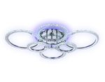 Потолочный светодиодный светильник с пультом FA413/4+2 CH хром 132W 840*600*120 (ПДУ РАДИО 2.4G)
