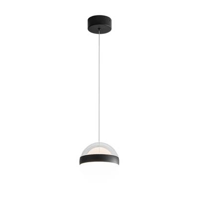 5075/12L L-VISION ODL24 389 черный/прозрачн./молочный/металл/акрил Подвес LED 12W 4000K 600лм RONI