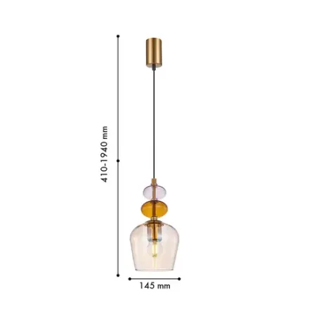Подвес Vinglas 4339-1P, 1*E27*40W. ТМ F-Promo