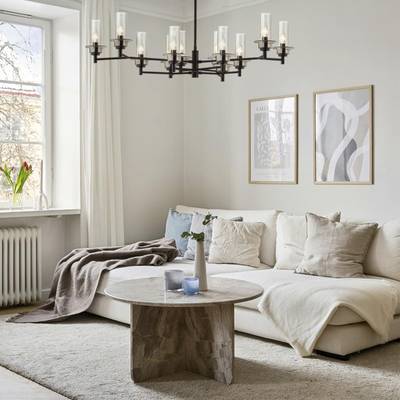 6555/12C CLASSI LN25 30 черный/дымчатый/металл/стекло Люстра потолочная E14 12*40W 220V MADONNA