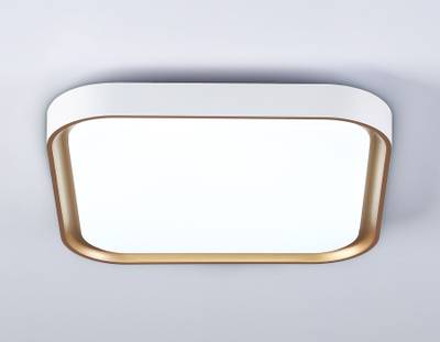 Потолочный светодиодный светильник FZ1259 WH/GD белый/золото 27W 5000K 350*350*60 (Без ПДУ)