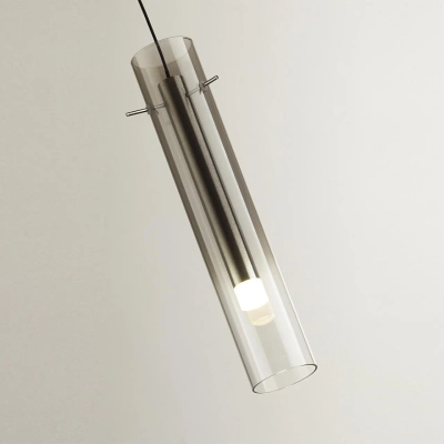 5062/5LA PENDANT ODL24 453 серебристый/дымчатый/металл/стекло Подвес LED 5W 3000K SHINY