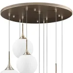 813093 Люстра GLOBO 9х40W E14 шампань/белый