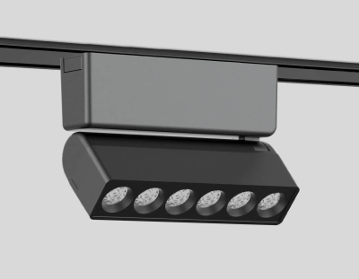 Светильник светодиодный трековый для шинопровода Magnetic Ultra Slim GV1469 BK черный IP20 6W 4200K 48V 24° 122*26*80