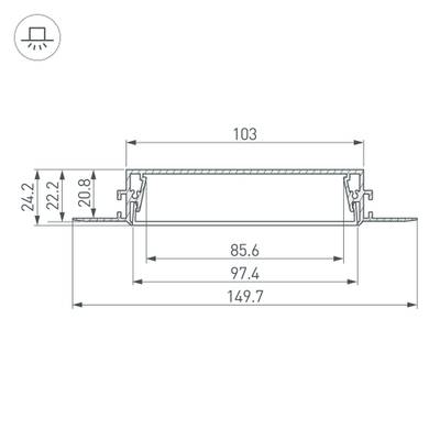 Профиль SL-LINIA97-FANTOM-2000 ANOD (Arlight, Алюминий)