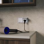 VLS000816 Накладка для розетки с заземлением, защитными шторками и крышкой, S70 (серый). (ТМ Maytoni)