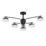 8349/6C COMFI LN26 232 черный/прозрачный, металл/стекло Светильник потолочный LED GX53 6*7W 220V NATALINA