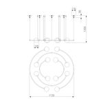 Подвесной светильник в стиле лофт 360/12 хром, G9х12