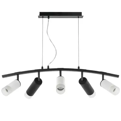 LR7353638721 Люстра RULLO 5х50W GU10 ЧЕРНЫЙ/БЕЛЫЙ (571735+214436-3+214487-2+202431-5)