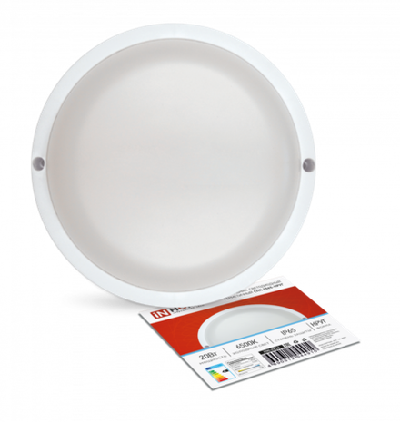 Светильник светодиодный СПП 2065-КРУГ 20Вт 6500К IP65 1800лм 155мм герметичный IN HOME 4690612044910