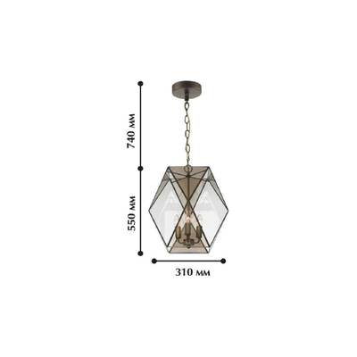 Подвесная люстра Shatir 1629-3P. ТМ Favourite