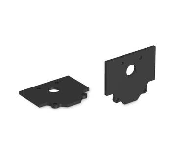 Комплект заглушек для шинопровода в натяжной потолок системы крепления Гарпун Magnetic standard 48V 10mm GL1990 BK черный 50*43*1,5 2шт