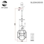 SL1234.203.03 Люстра подвесная ST-Luce Шампань/Прозрачный, Шампань E14 3*60W