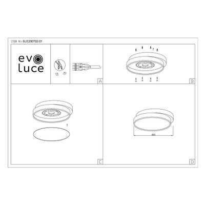 SLE200702-01 Светильник потолочный Черный, Белый/Белый LED 1*45W 3000K/4000K/6000K