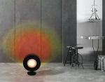 Атмосферная светодиодная настольная лампа с пультом DE8383 BK черный LED RGB 3W (ПДУ RGB)