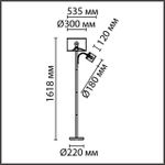 8042/2F MODERNI LN25 черный/бежевый, металл/текстиль Торшер Е27 1*60W + Е14 1*40W 220V KAYA