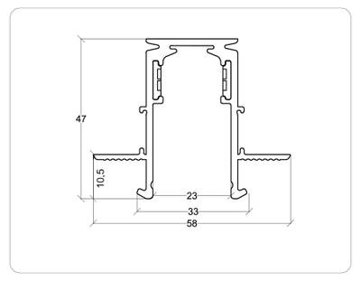 Коннектор угловой внутренний для встраиваемого шинопровода под ГКЛ 9,5мм Magnetic GL3362-9.5 WH белый 85*85*H60