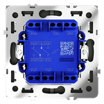 VLS020306 Проходной переключатель встраиваемый VOLTUM S70 двухклавишный 10А, (титан) (ТМ Maytoni)